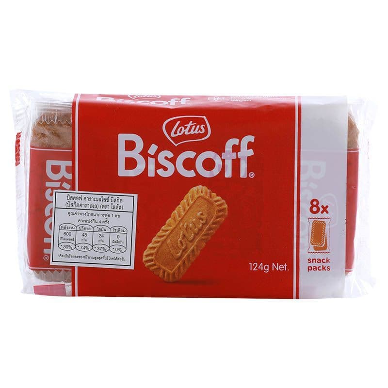 โลตัสบิสคอฟบิสกิตคาราเมล 124กรัม Lotus Biscoff Caramel