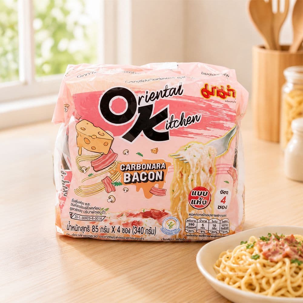 มาม่า ORIENTAL KITCHEN คาโบนาร่าเบคอน 85 ก. แพ็ค 4